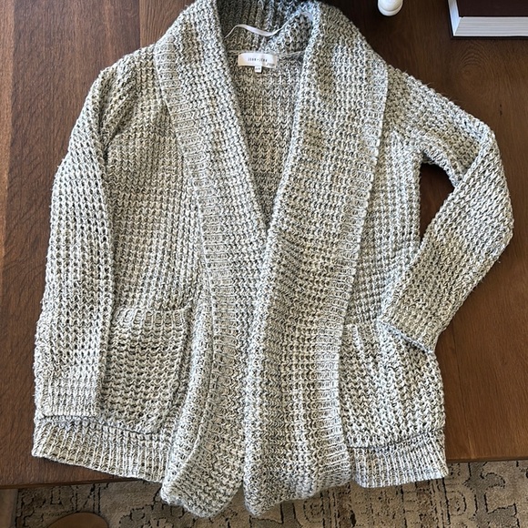 John + Jenn Gray Textured Knit Cardigan - Picture 1 of 5